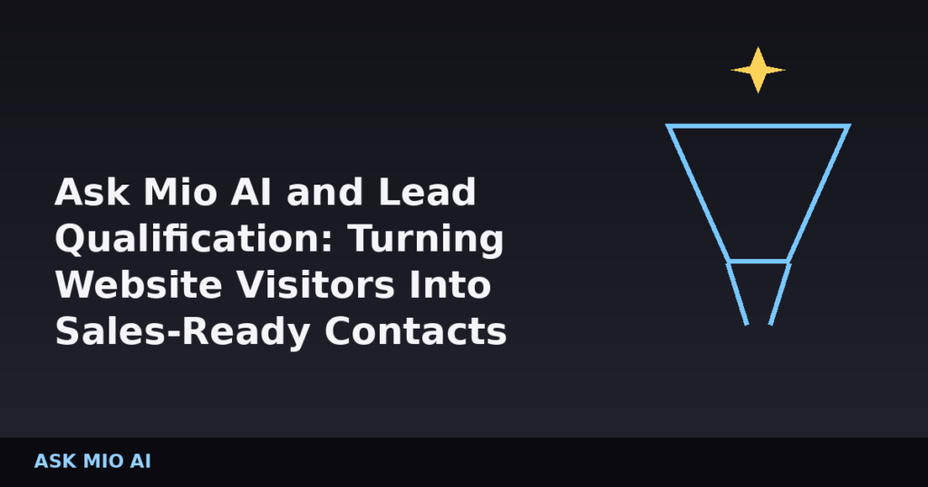 Ask Mio AI and Lead Qualification: Turning Website Visitors Into Sales-Ready Contacts