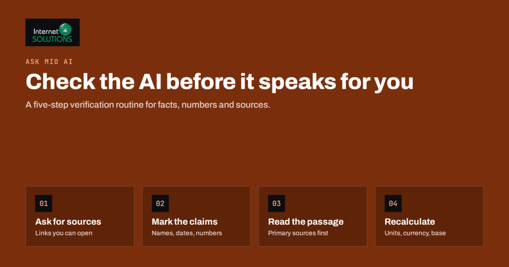 Fact-Checking AI Answers at Work: A Routine With Ask Mio AI