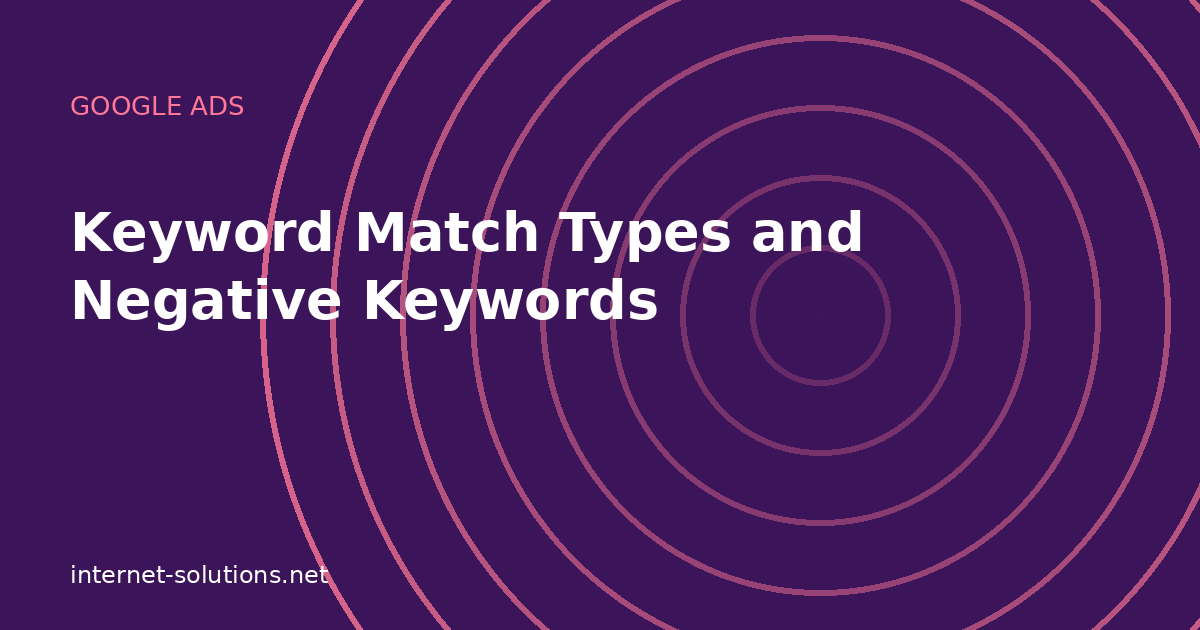 Google Ads Keyword Match Types and Negative Keywords Explained