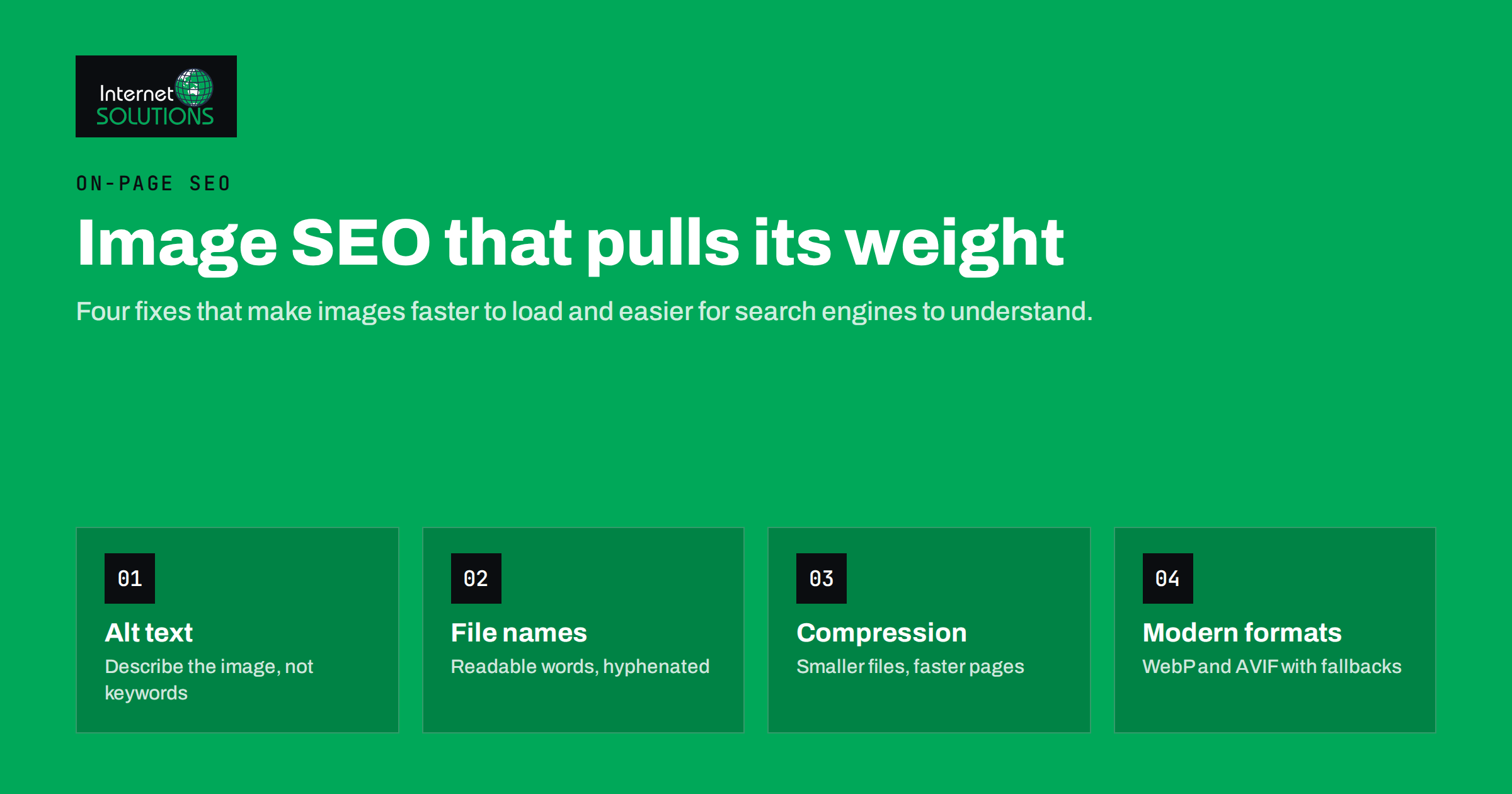 Image SEO: Alt Text, File Names, Compression and Modern Formats