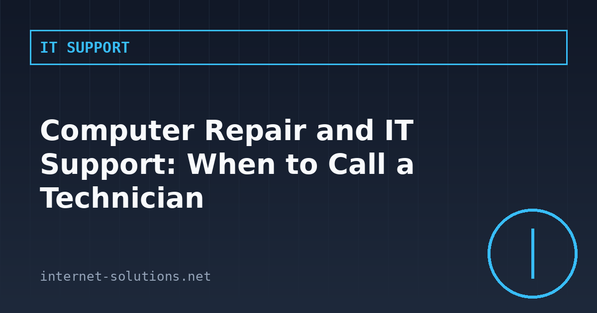 Computer repair and IT support illustration