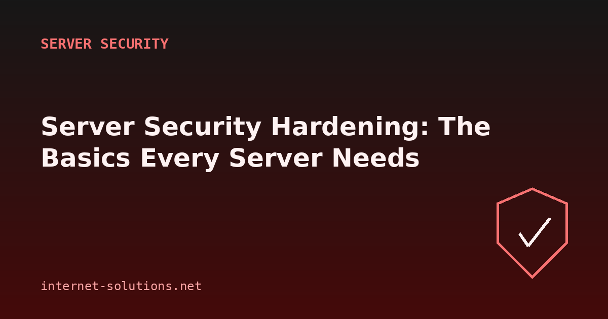 Server security hardening illustration