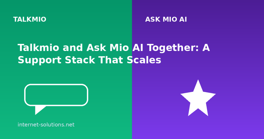 Talkmio and Ask Mio AI support stack illustration