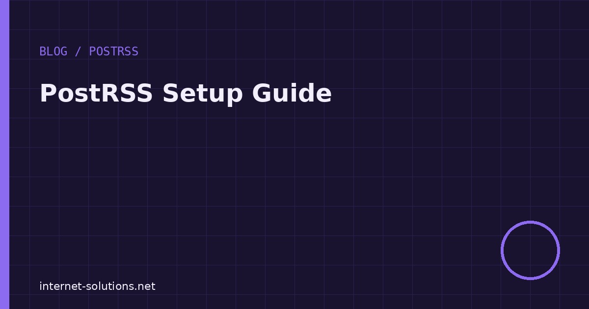 Illustration for the PostRSS setup guide