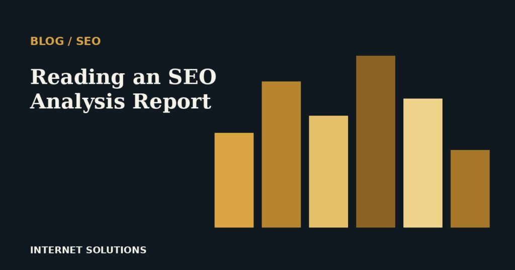 Bar chart illustration for the SEO analysis report article