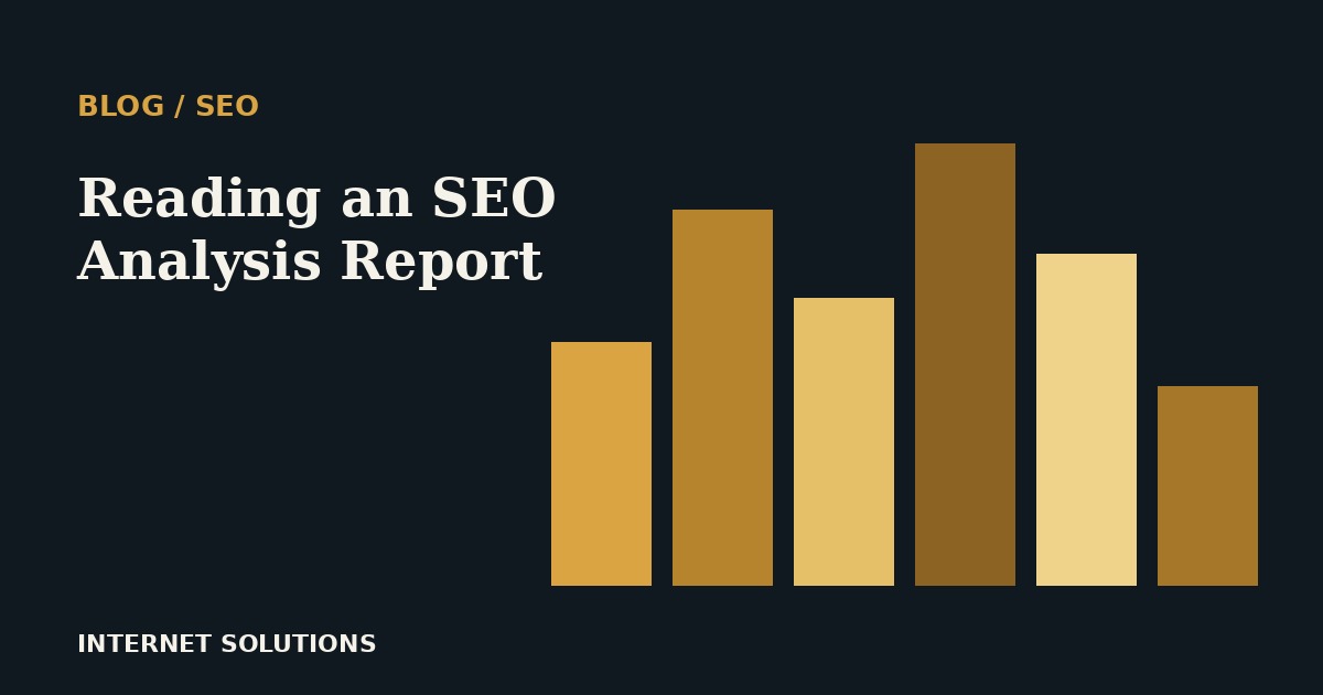 Bar chart illustration for the SEO analysis report article