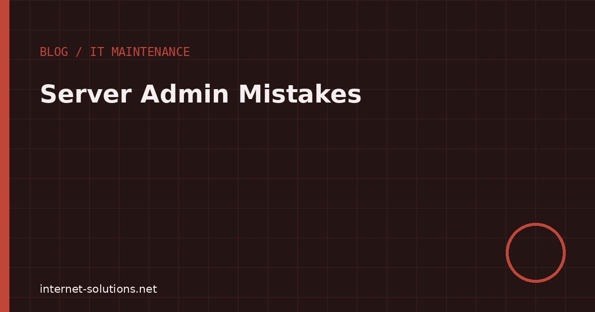 Grid illustration for the server administration mistakes article