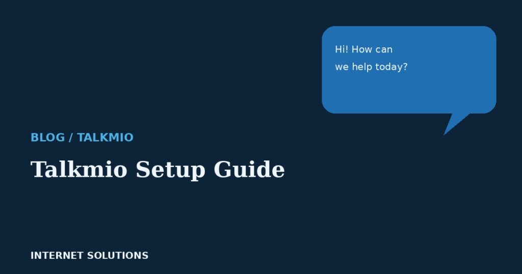 Chat bubble illustration for the Talkmio setup guide