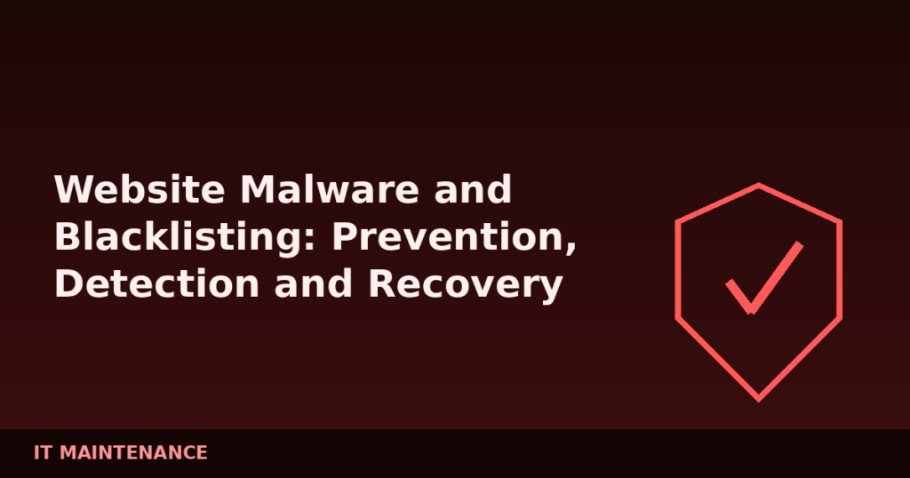 Website Malware and Blacklisting: Prevention, Detection and Recovery