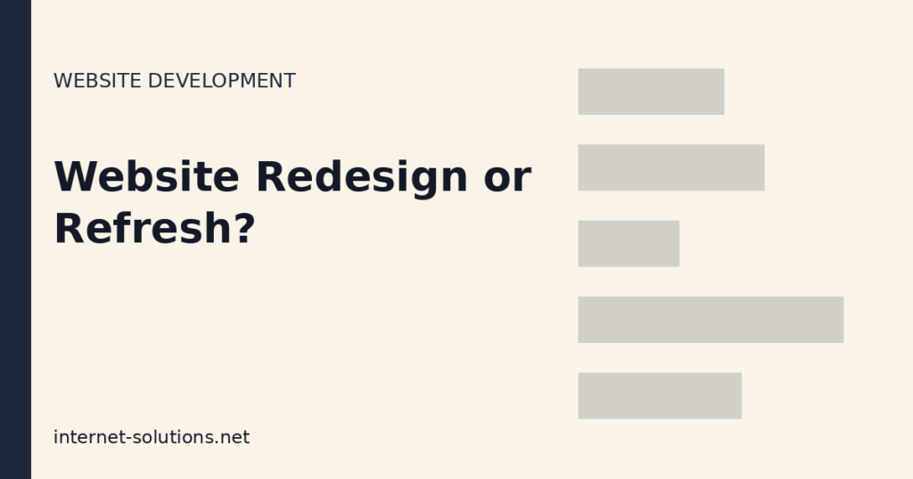 Website Redesign vs Refresh: How to Decide and Protect SEO