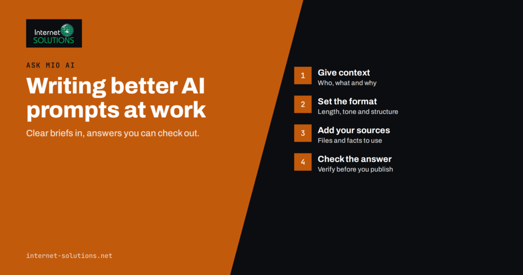 Writing Better AI Prompts at Work: A Practical Guide With Ask Mio AI