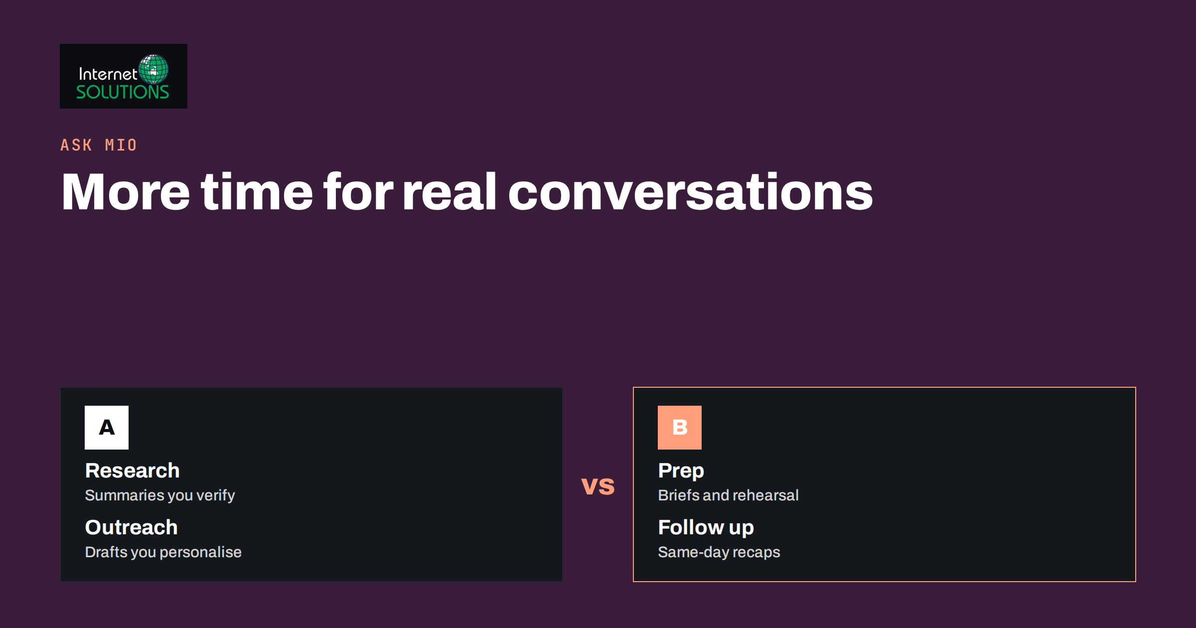 Ask Mio for Sales Teams: Outreach, Call Prep and Follow-Ups