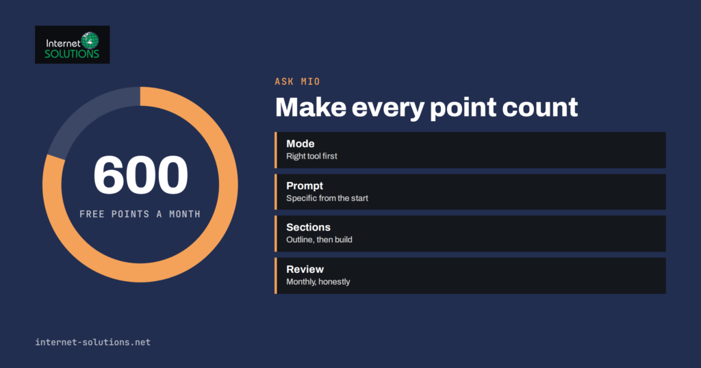 Ask Mio Points Explained: Spending Your Monthly Points Wisely