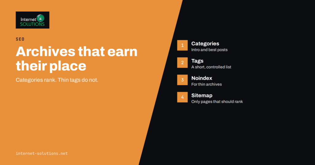 Category and Tag Pages for SEO: Archives That Help, Not Hurt