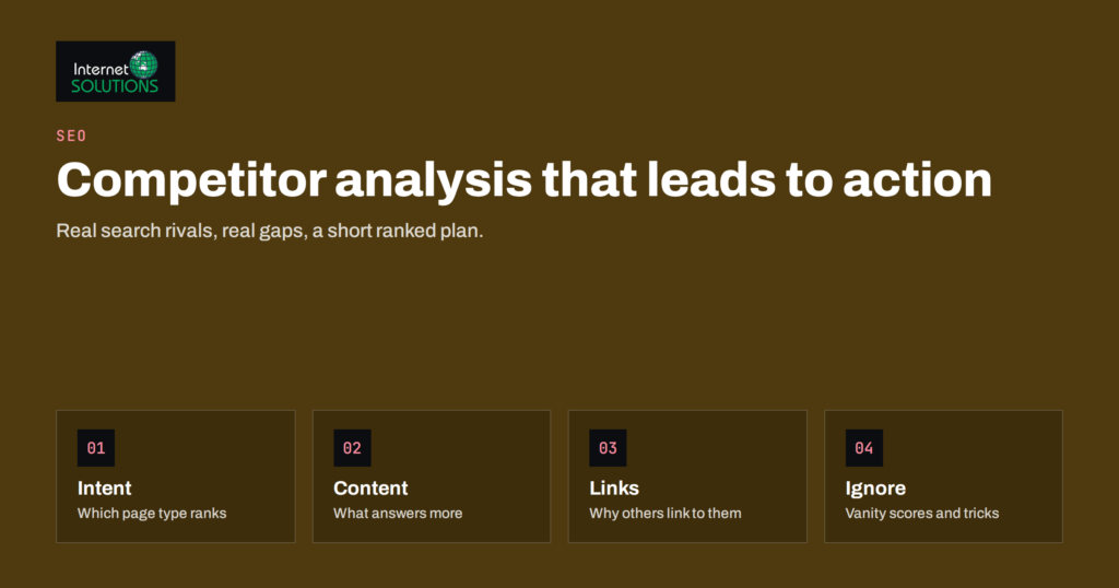 Competitor Analysis for SEO: What to Check and What to Ignore