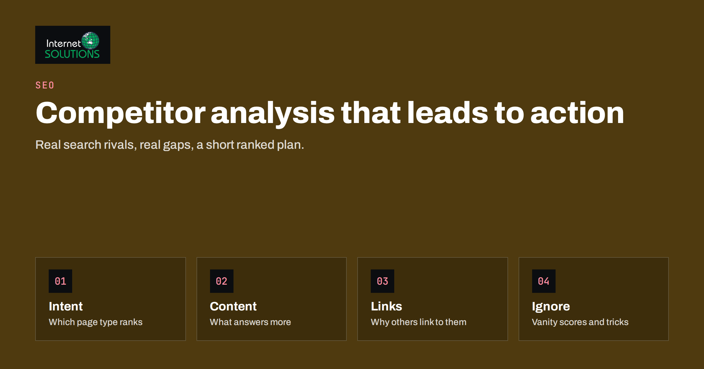 Competitor Analysis for SEO: What to Check and What to Ignore