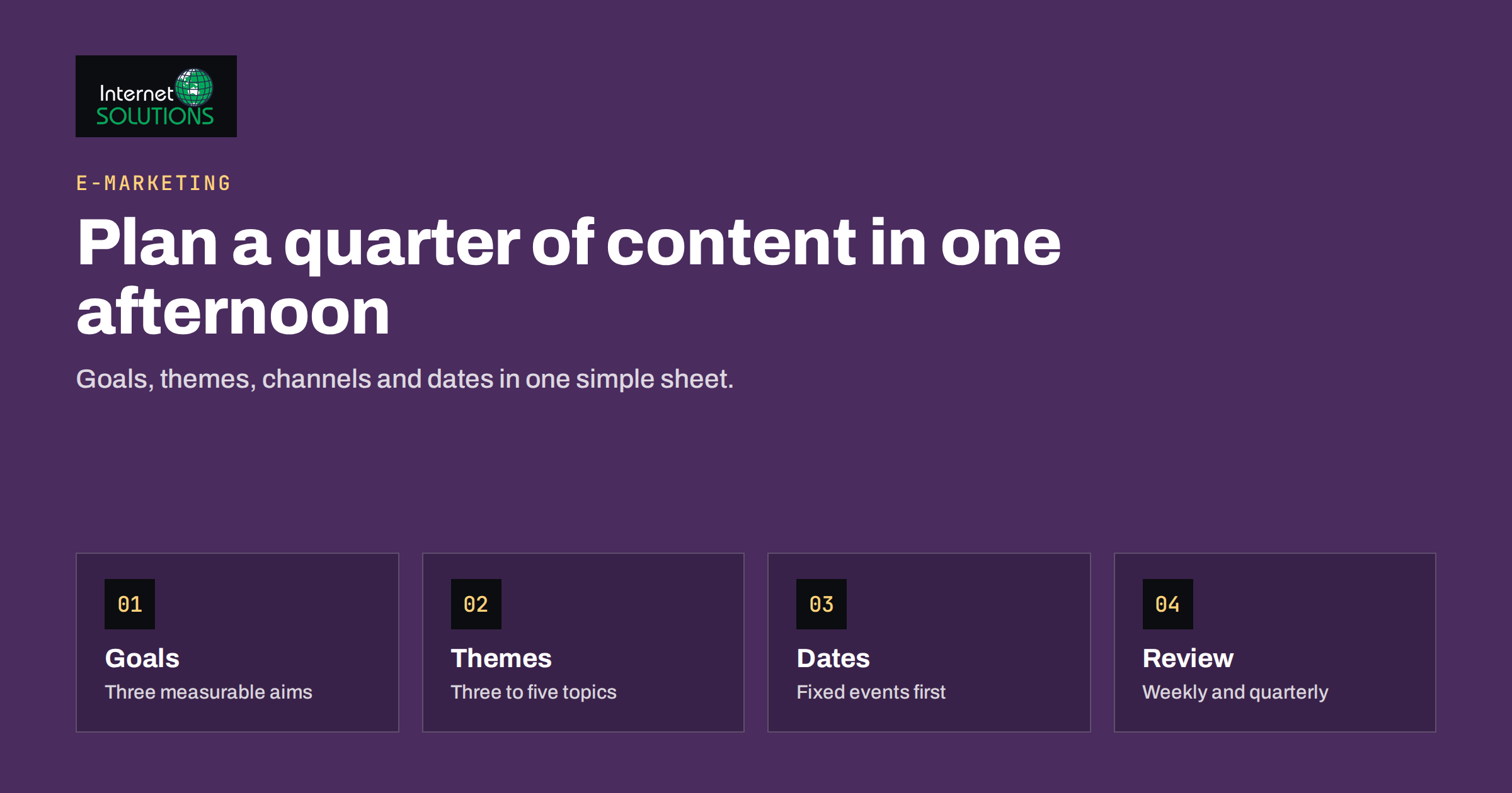 Content Calendar for Small Business: Plan a Quarter in an Afternoon