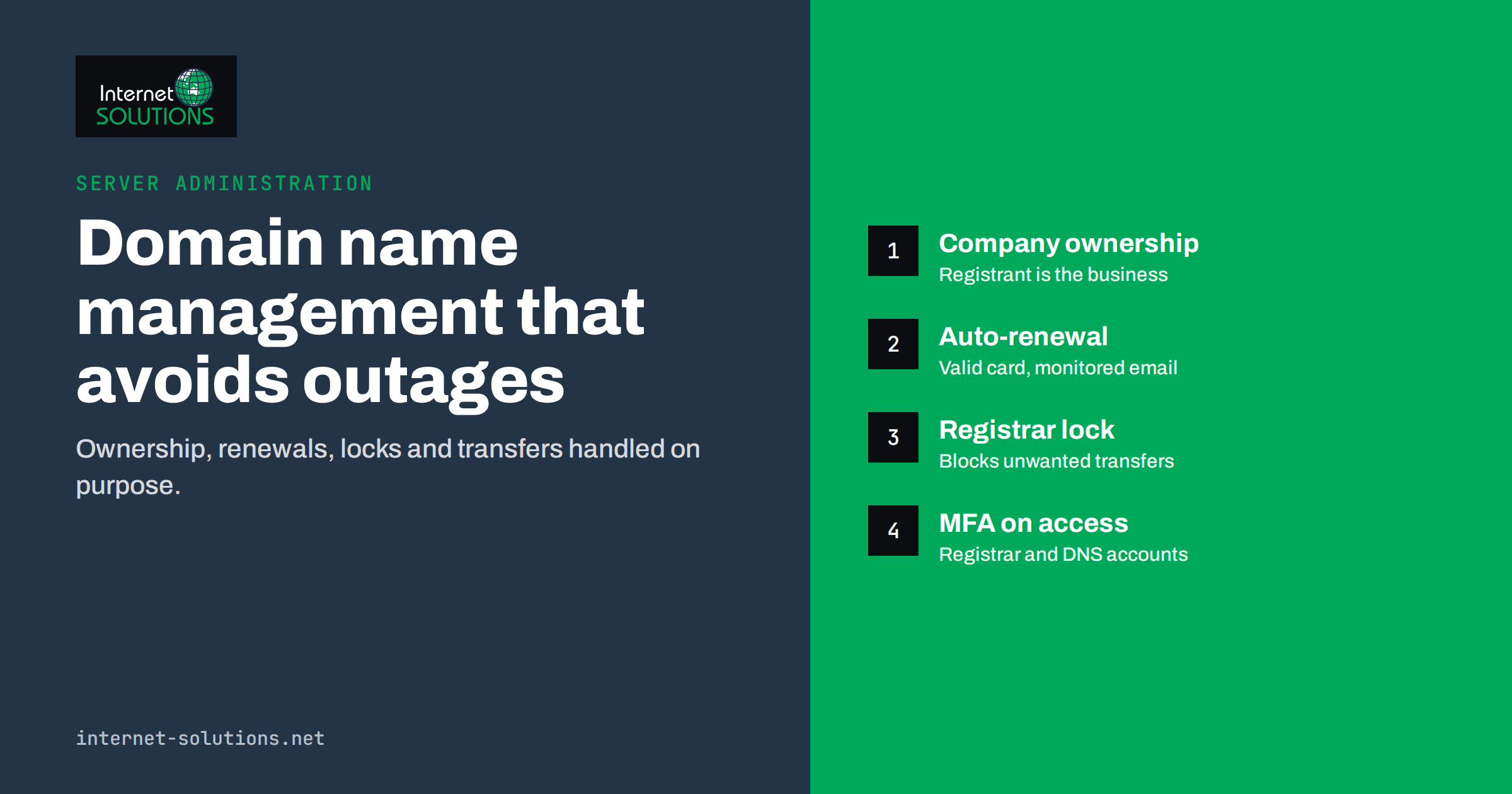 Domain Name Management: Renewals, Registrar Locks and Transfers