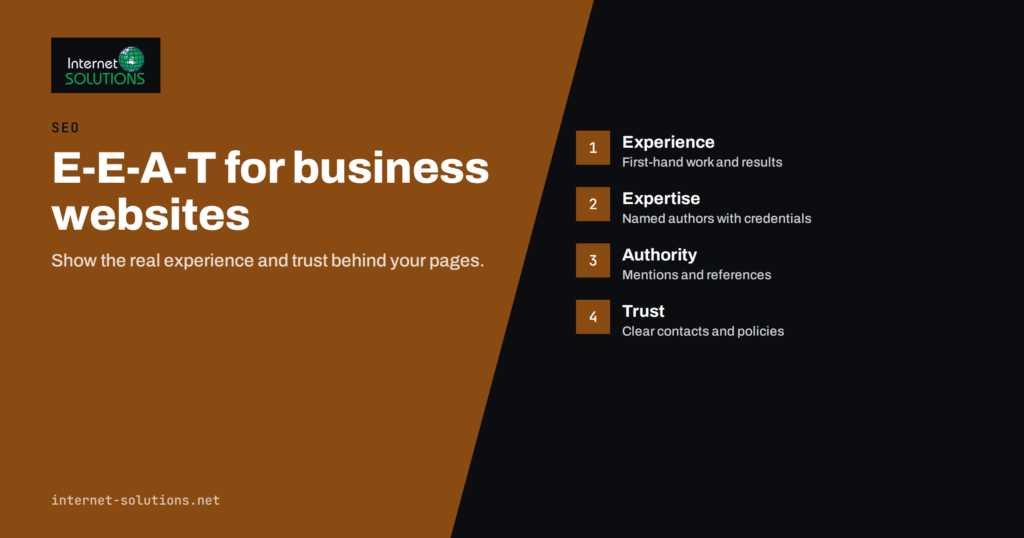 E-E-A-T for Business Websites: Showing Experience and Trust