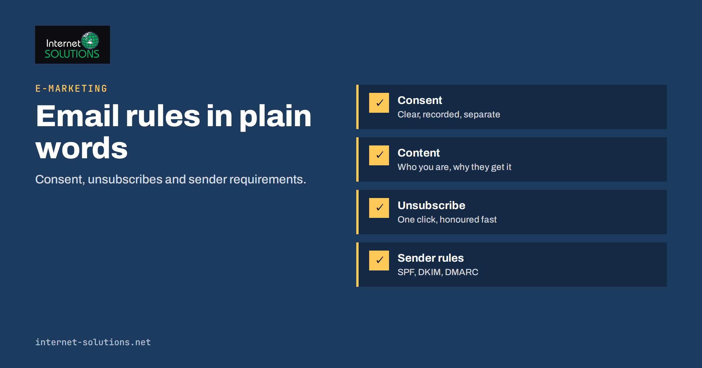 Email Marketing Compliance: Consent, Unsubscribes and Sender Rules