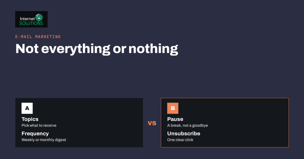 Email Preference Centers: Let Subscribers Choose Topics and Frequency