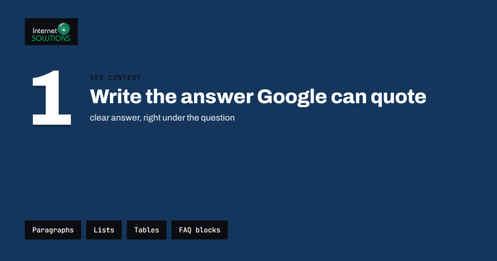 Featured Snippets and People Also Ask: Answers Google Can Quote