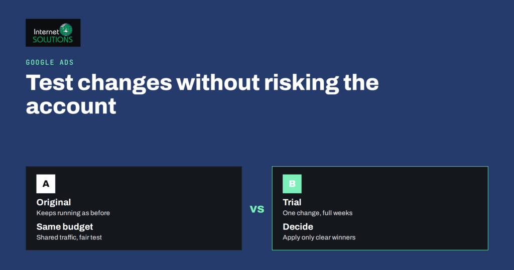 Google Ads Experiments: Testing Changes Without Risking the Account