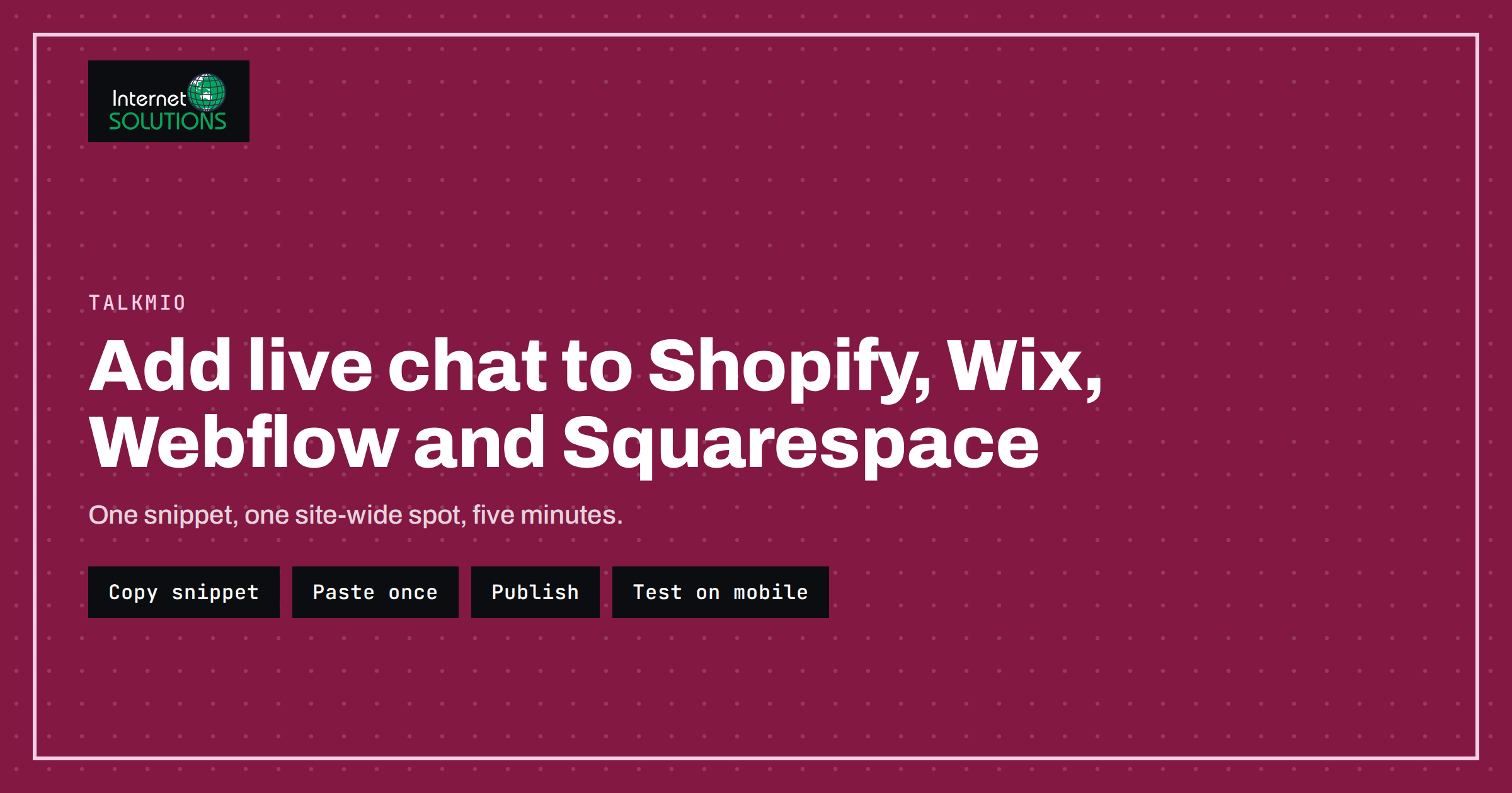 How to Add Live Chat to Shopify, Wix, Webflow and Squarespace