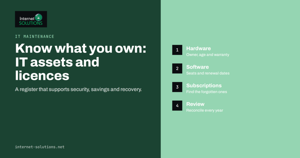 IT Asset Inventory and Software Licences: A Small Business Guide