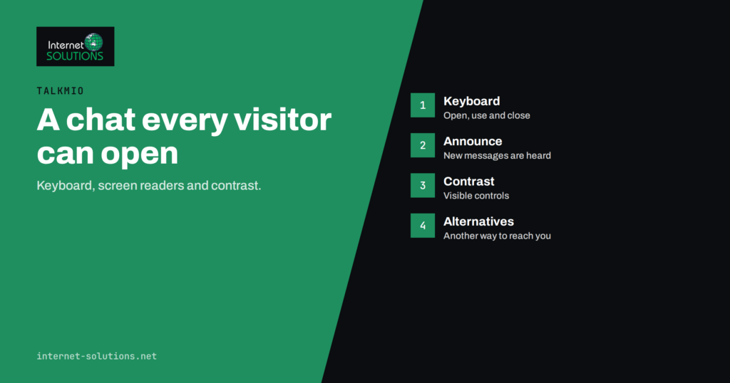 Live Chat Accessibility: Keyboard, Screen Readers and Contrast