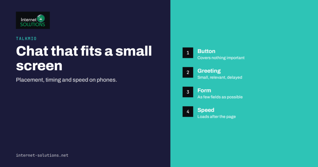 Live Chat on Mobile Websites: Widget Placement, Pop-Ups and Page Speed