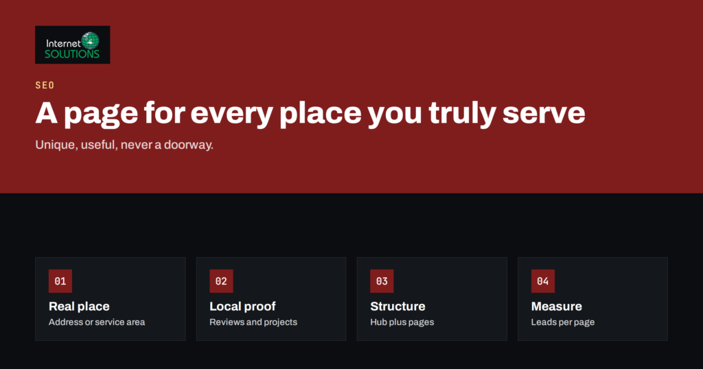 Location Pages for Local SEO: Service Area Pages Without Doorway Pages