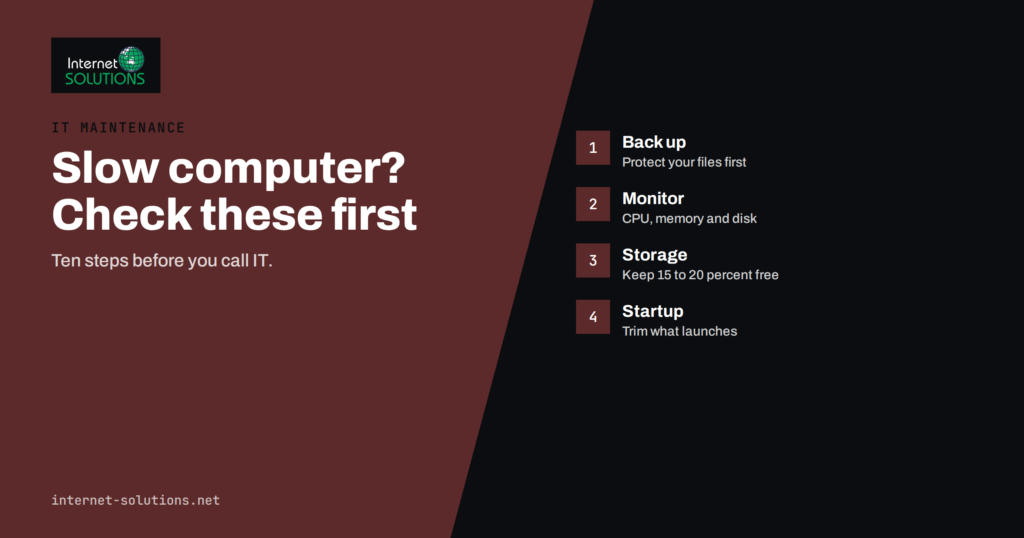 Slow Computer Troubleshooting: A Checklist to Run Before You Call IT