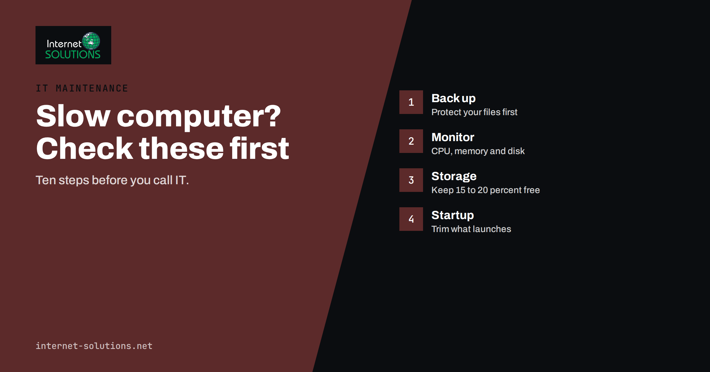 Slow Computer Troubleshooting: A Checklist to Run Before You Call IT
