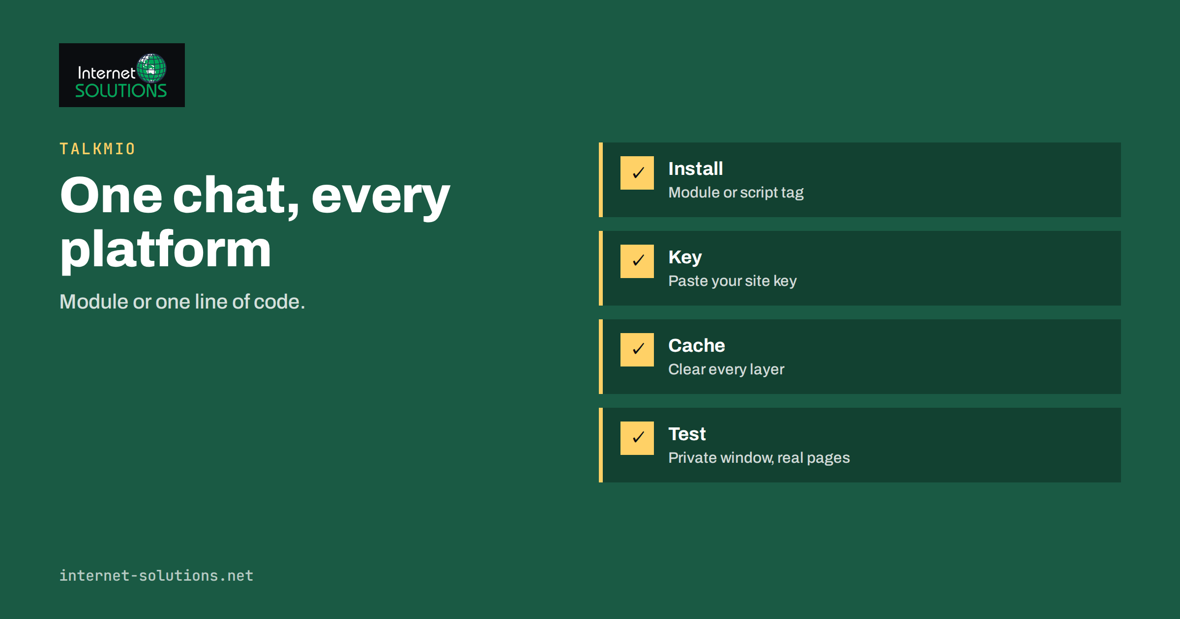 Talkmio on Joomla, Drupal, Magento, PrestaShop and OpenCart