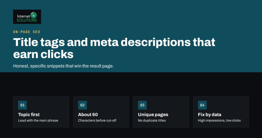 Title Tags and Meta Descriptions: Writing Snippets That Earn Clicks