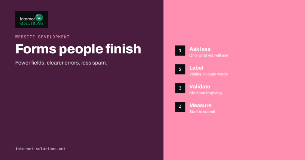 Web Form Design: Fewer Fields, Clear Errors and Better Conversion