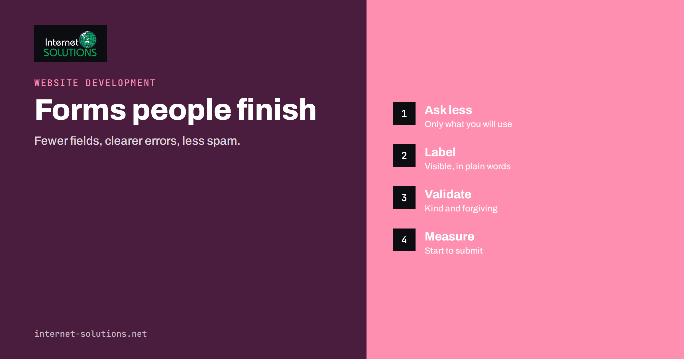 Web Form Design: Fewer Fields, Clear Errors and Better Conversion