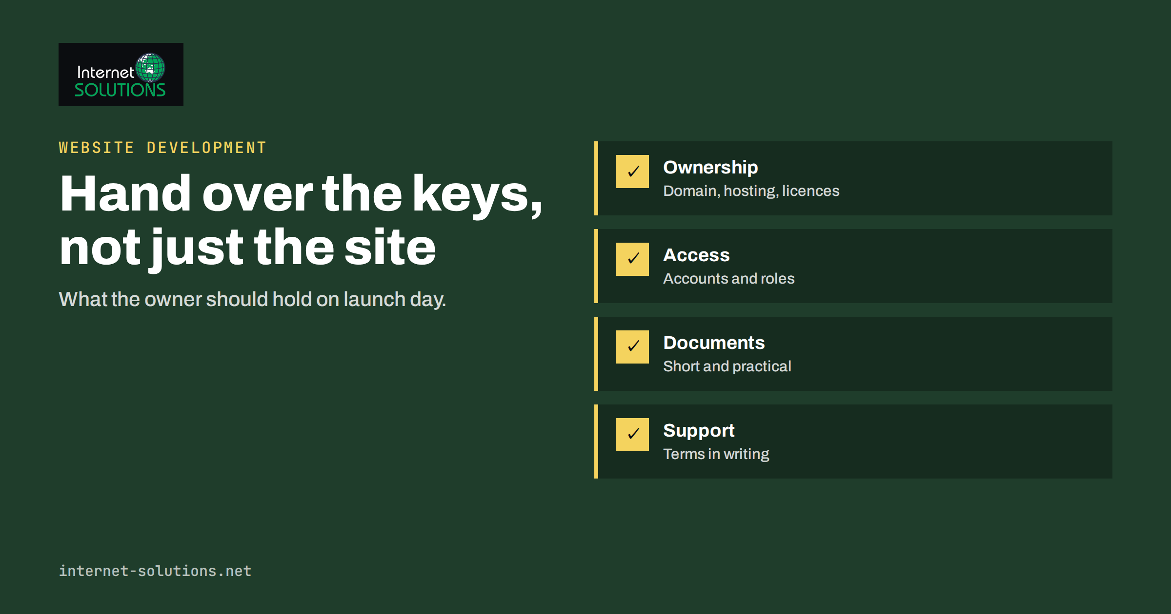 Website Handover: What a Client Should Receive When the Site Goes Live