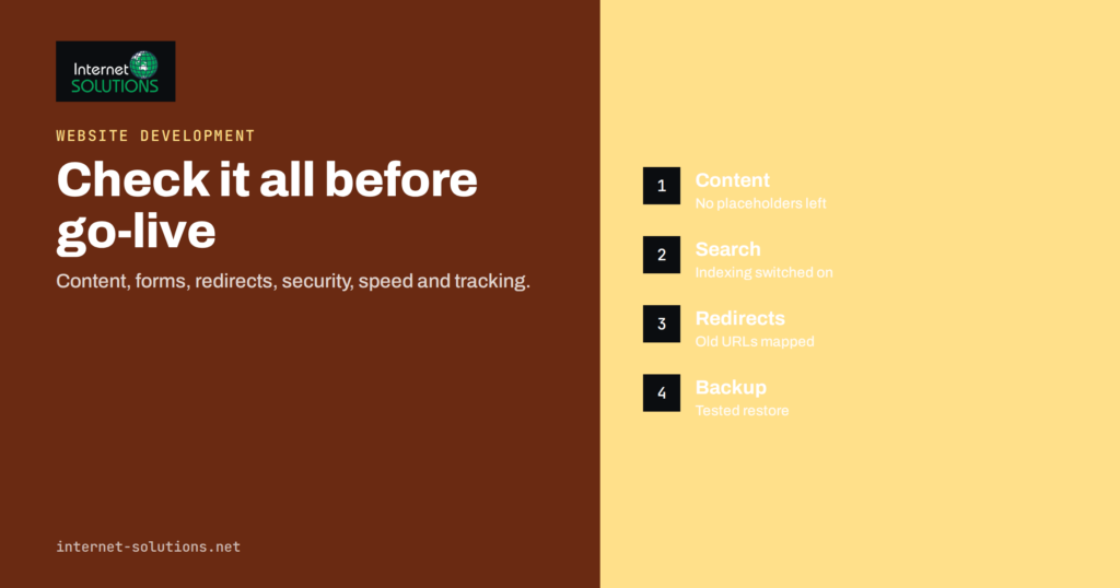 Website Launch Checklist: What to Verify Before You Go Live