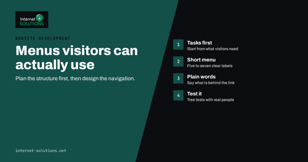 Website Navigation: Information Architecture and Menus Visitors Use