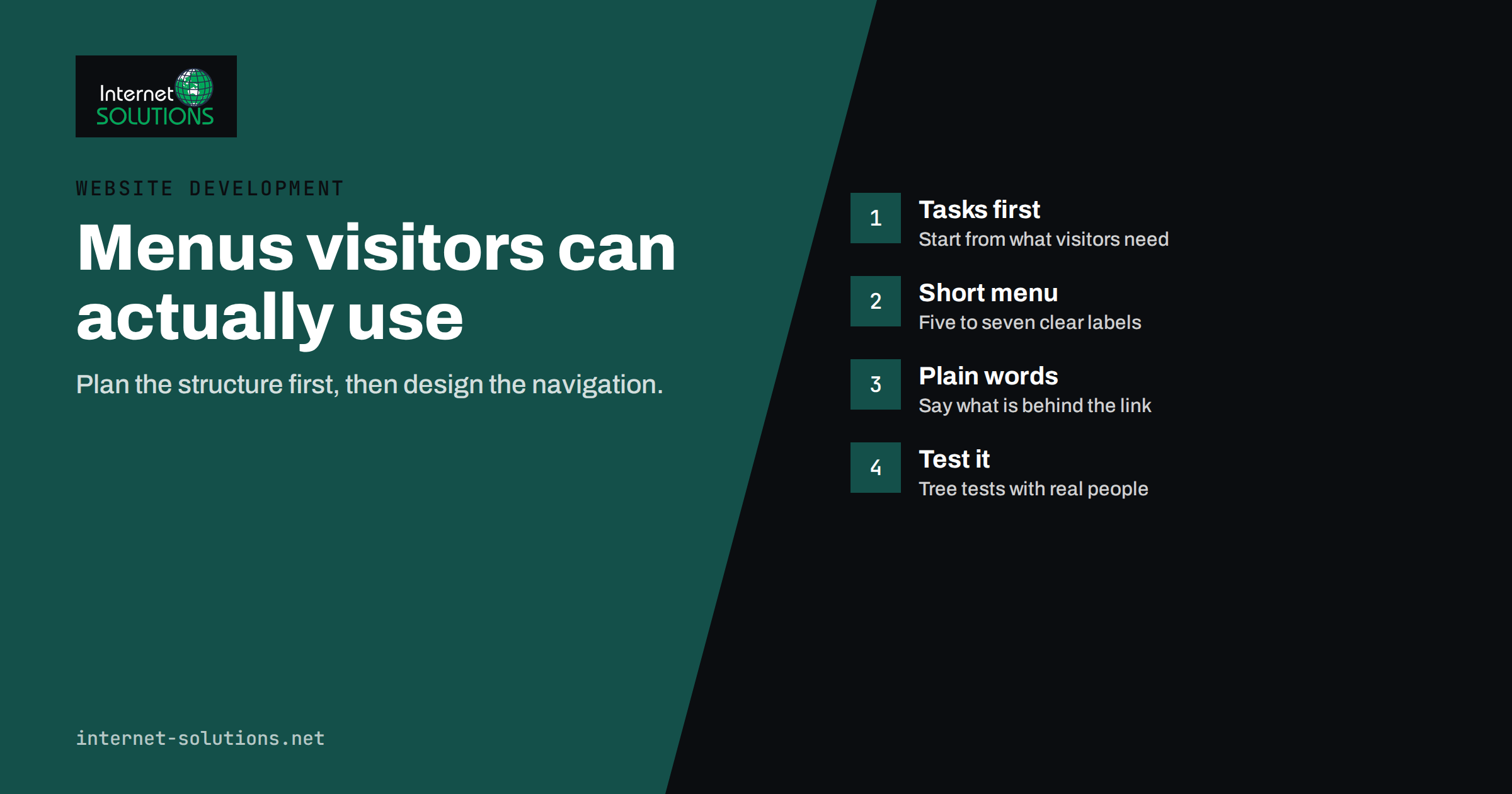 Website Navigation: Information Architecture and Menus Visitors Use