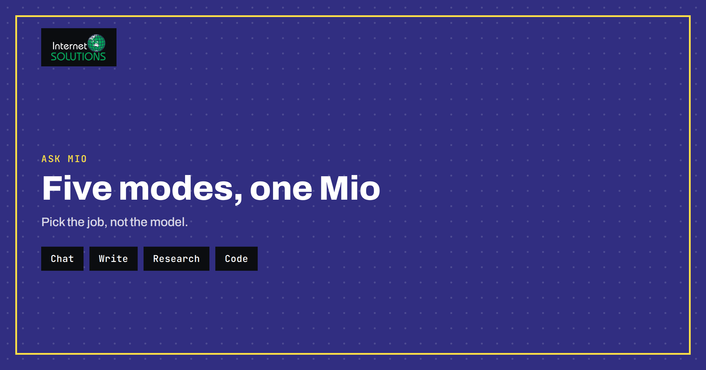 Which Ask Mio Mode to Use: Chat, Write, Research, Code or Design